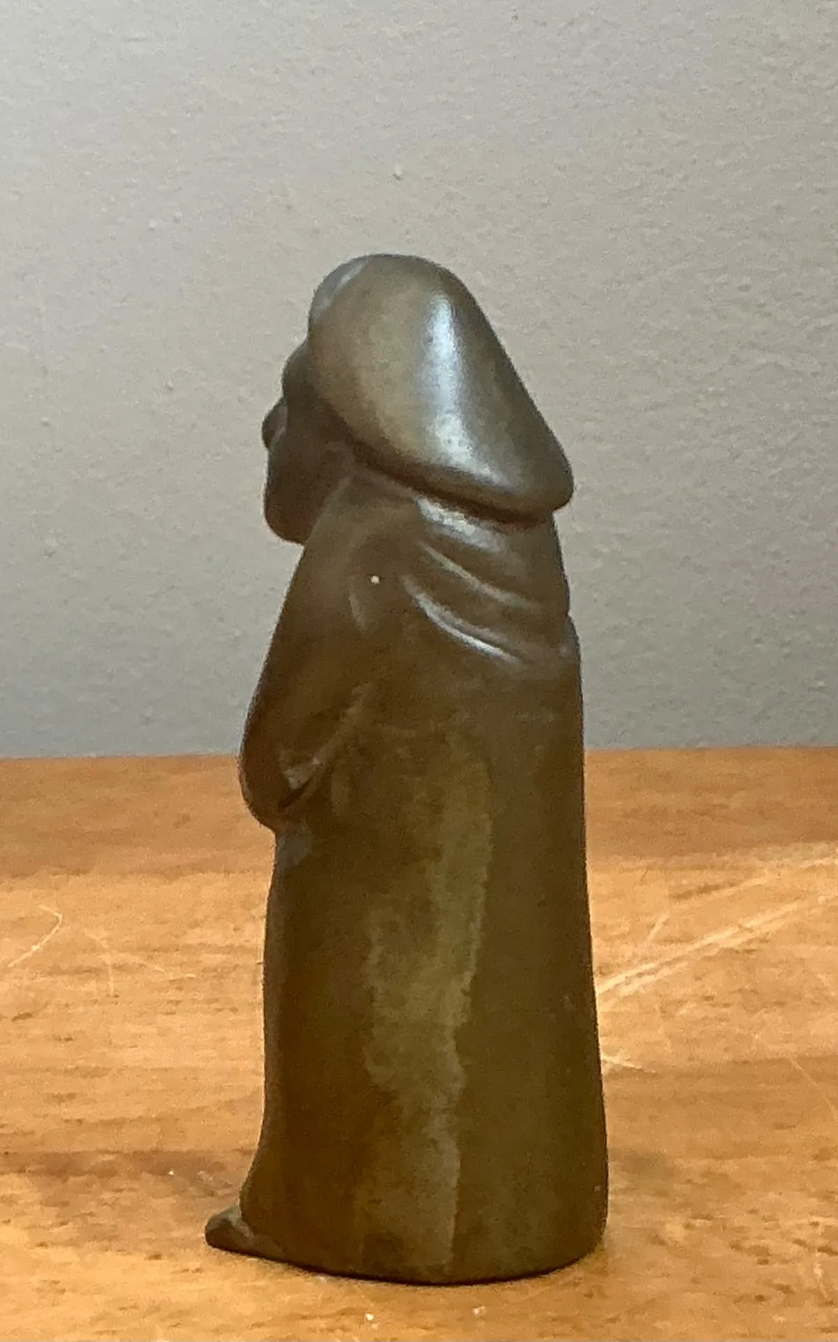 Antique Bronze Monk Sculpture — additional photo 6