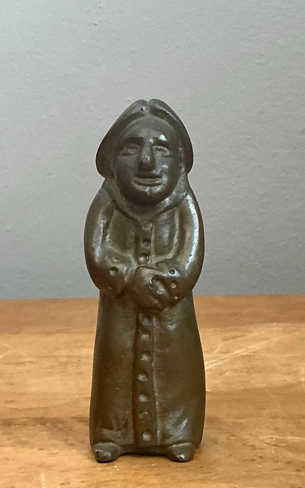 Antique Bronze Monk Sculpture — additional photo 4