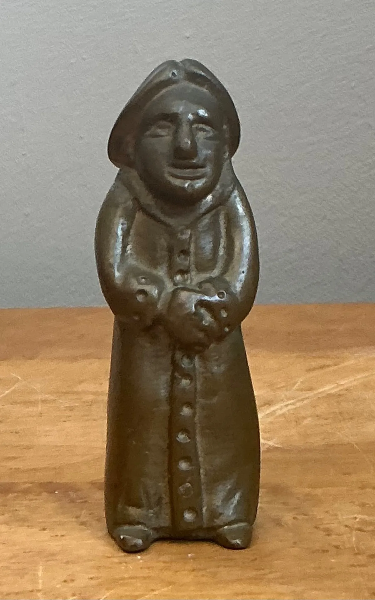 Antique Bronze Monk Sculpture — additional photo 8