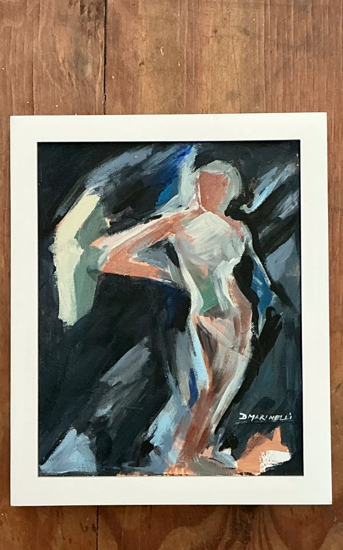 Vintage Abstract Figurative Painting — additional photo 1