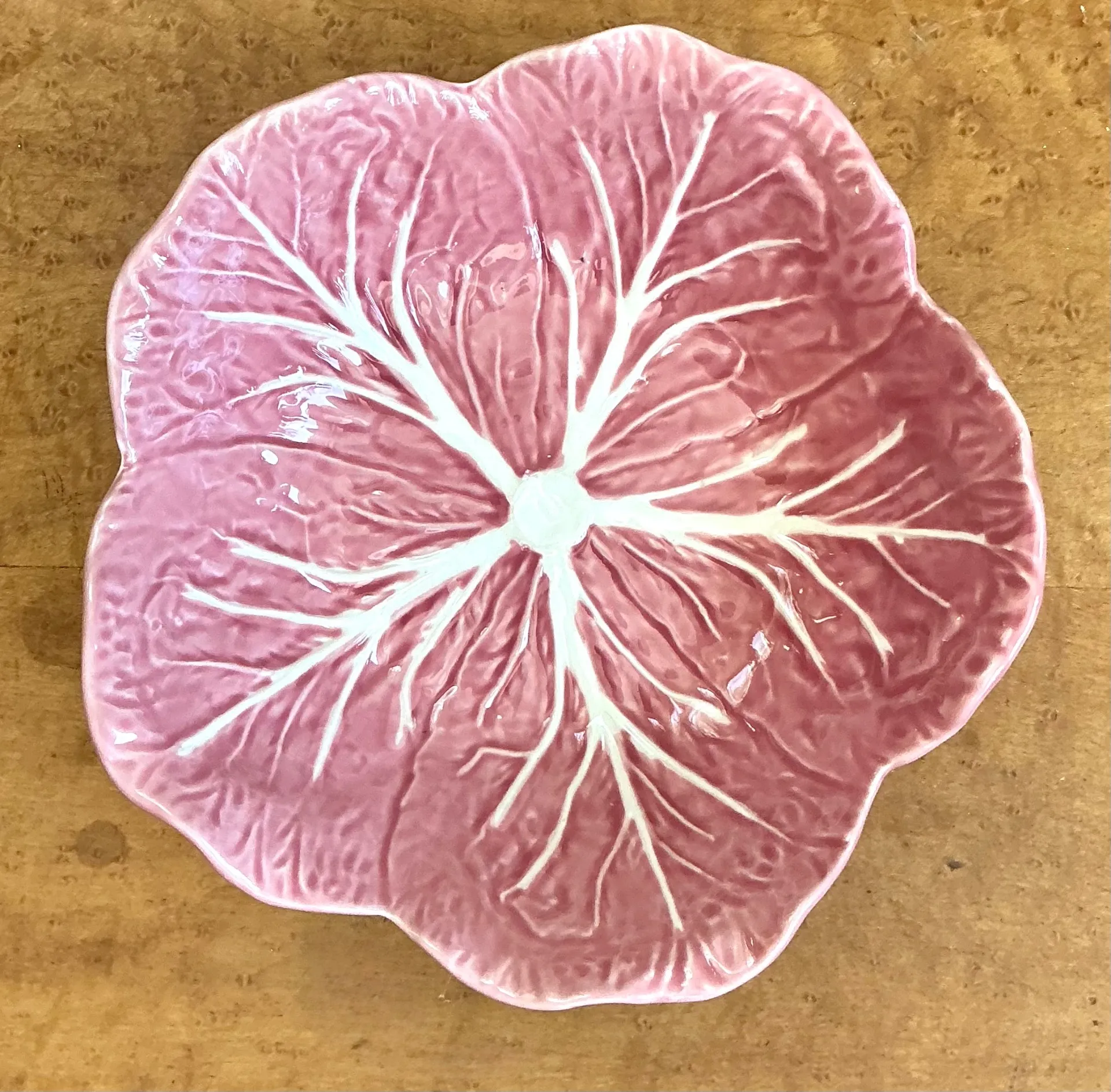 Vintage Bordallo Pinheiro Pink Cabbage Bowl — additional photo 3