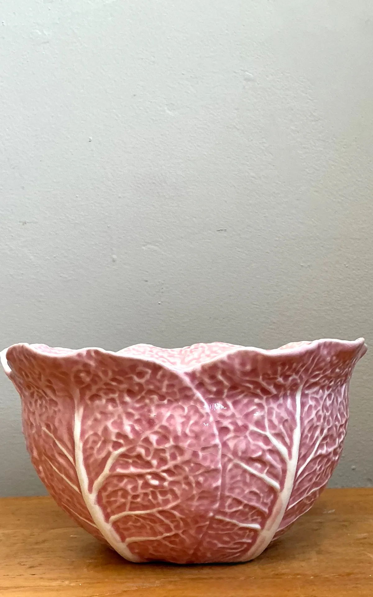 Vintage Bordallo Pinheiro Pink Cabbage Bowl