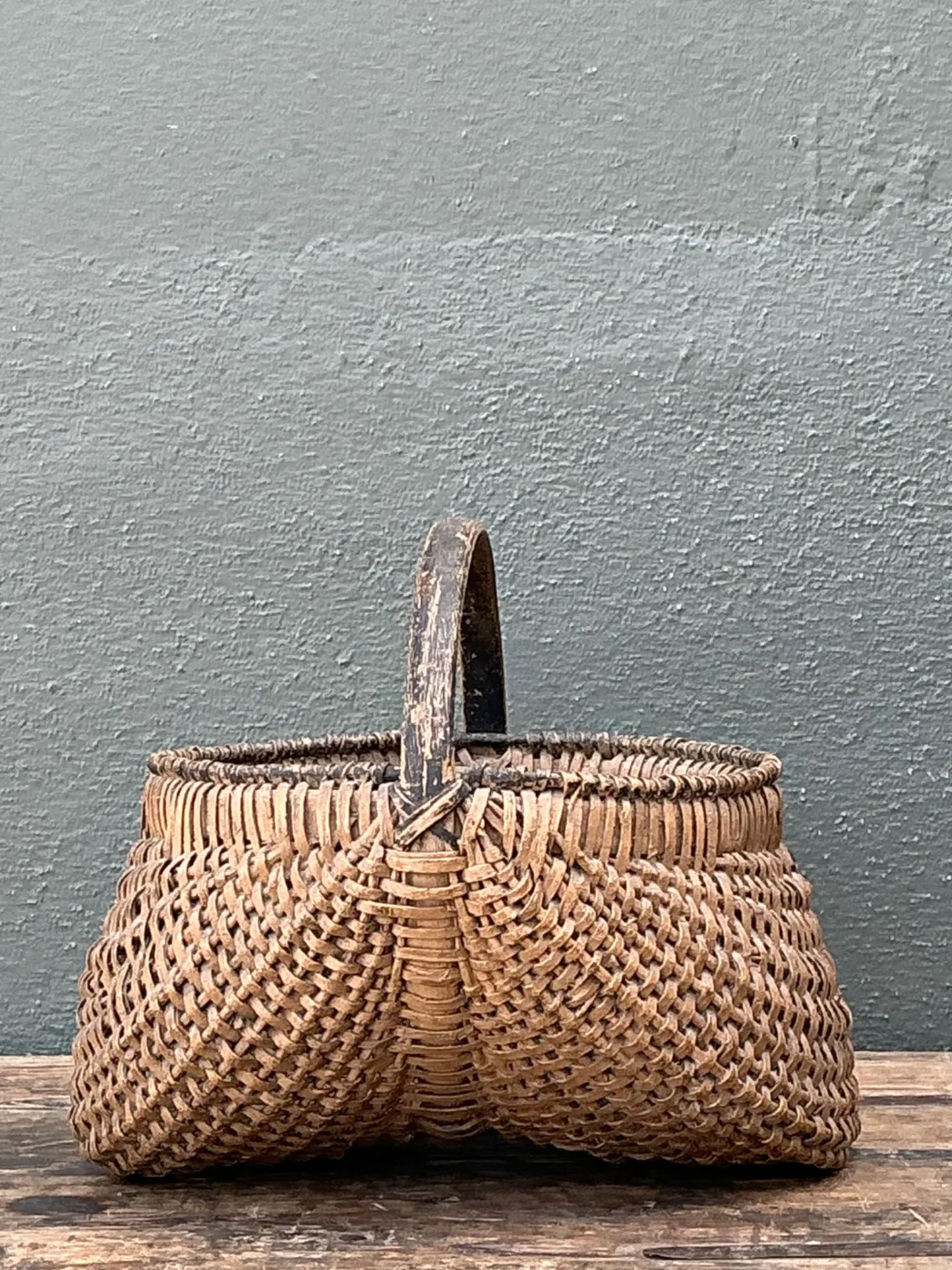 Vintage Shaker Style Rattan Basket — additional photo 8
