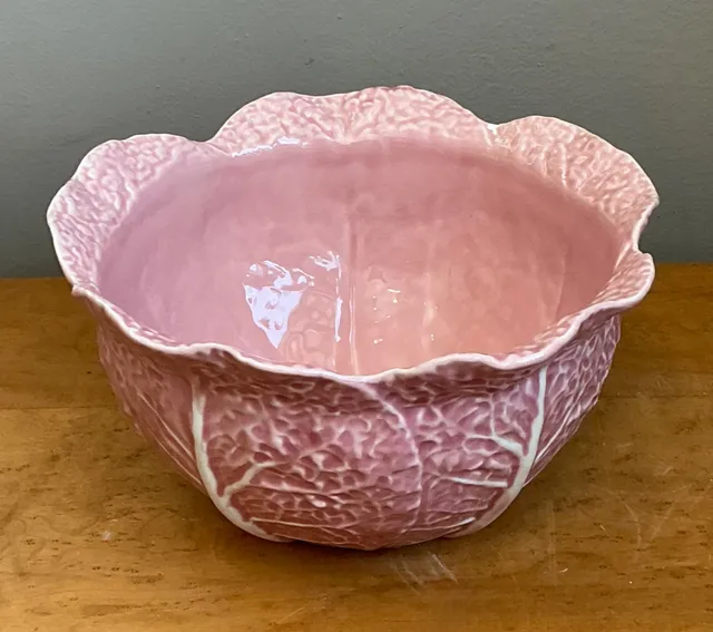 Vintage Bordallo Pinheiro Pink Cabbage Bowl — additional photo 6