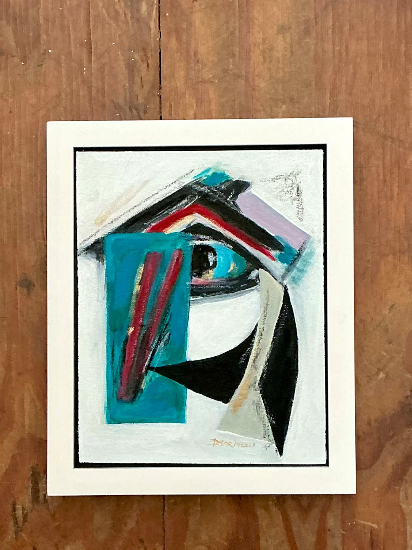 Vintage Original Abstract Oil Painting On Canvas — additional photo 2