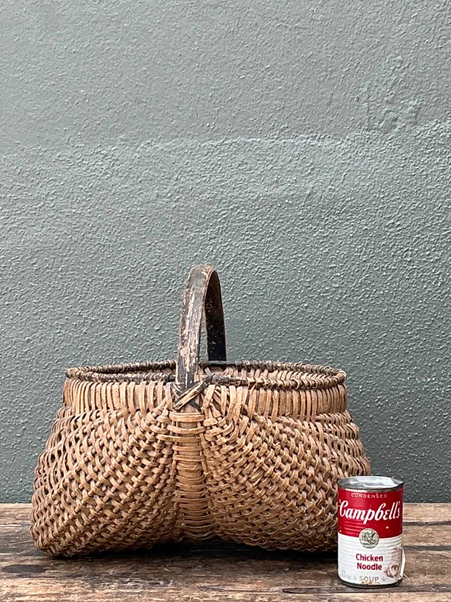 Vintage Shaker Style Rattan Basket — additional photo 4