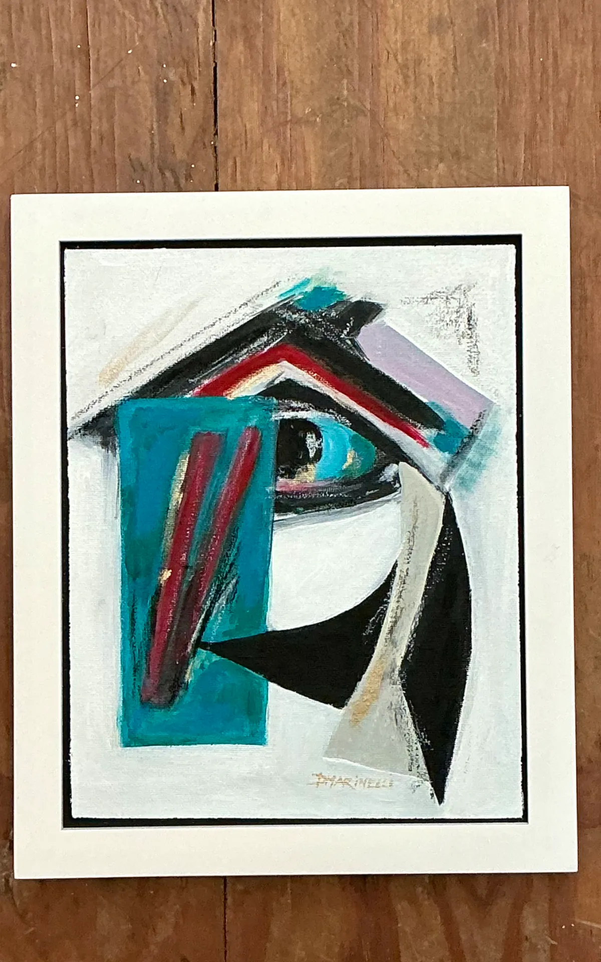 Vintage Original Abstract Oil Painting On Canvas — additional photo 5