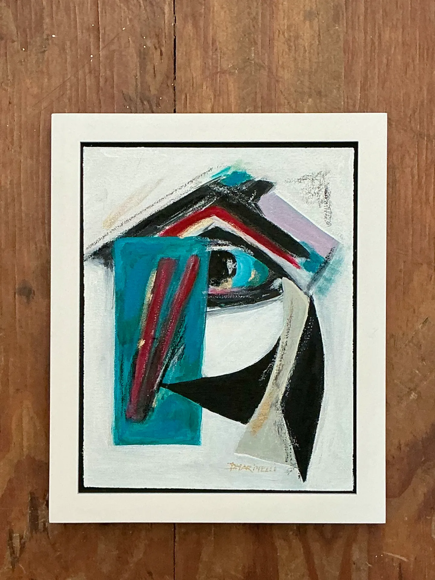 Vintage Original Abstract Oil Painting On Canvas — additional photo 3