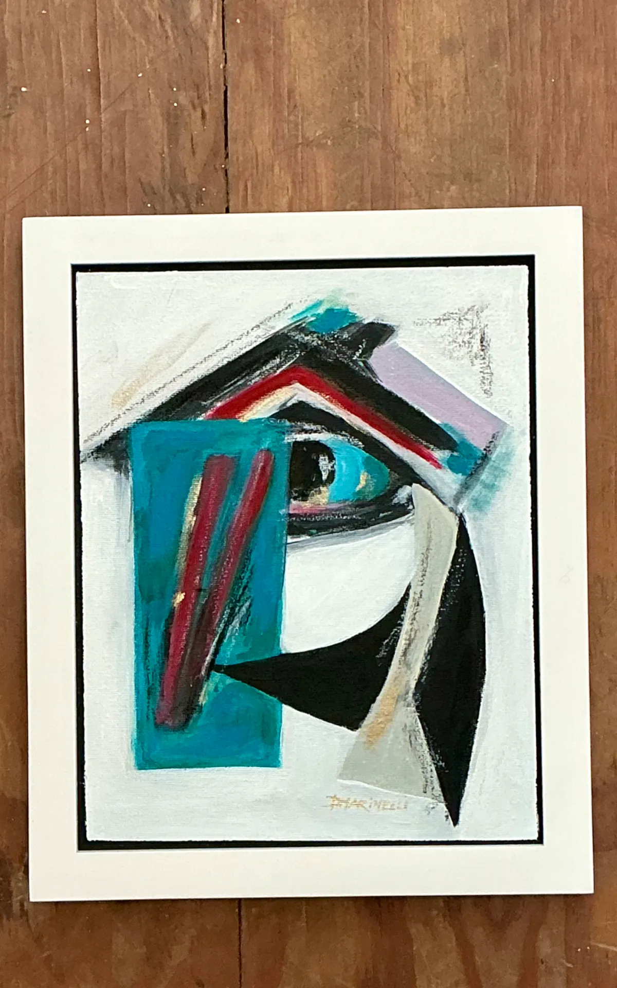 Vintage Original Abstract Oil Painting On Canvas — additional photo 1