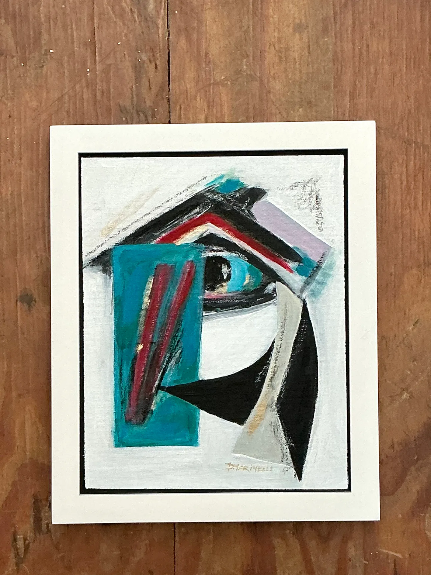 Vintage Original Abstract Oil Painting On Canvas — additional photo 4