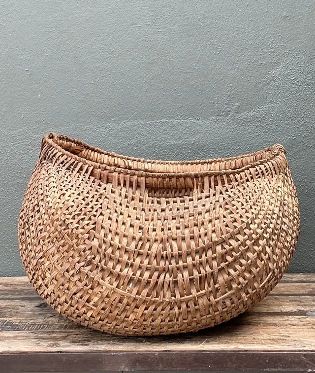 Vintage Woven Rattan Shaker Basket — additional photo 3