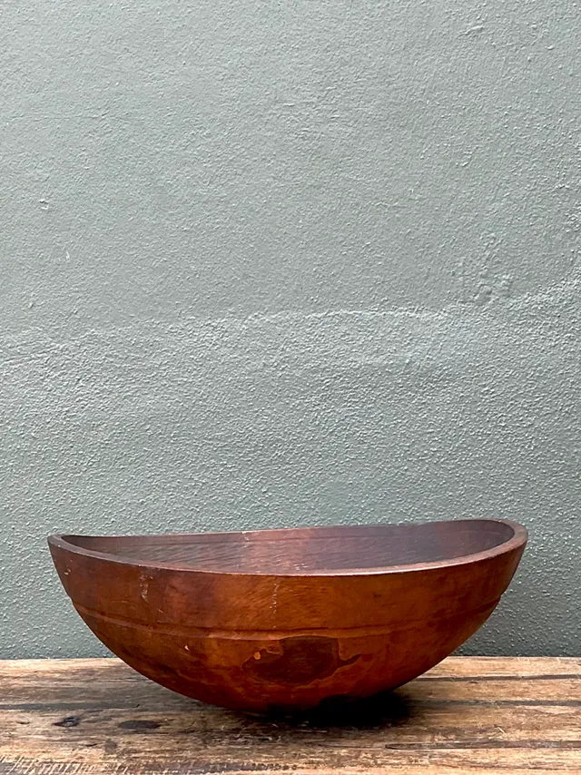 Vintage Monumental Carved Wood Salad Bowl — additional photo 4