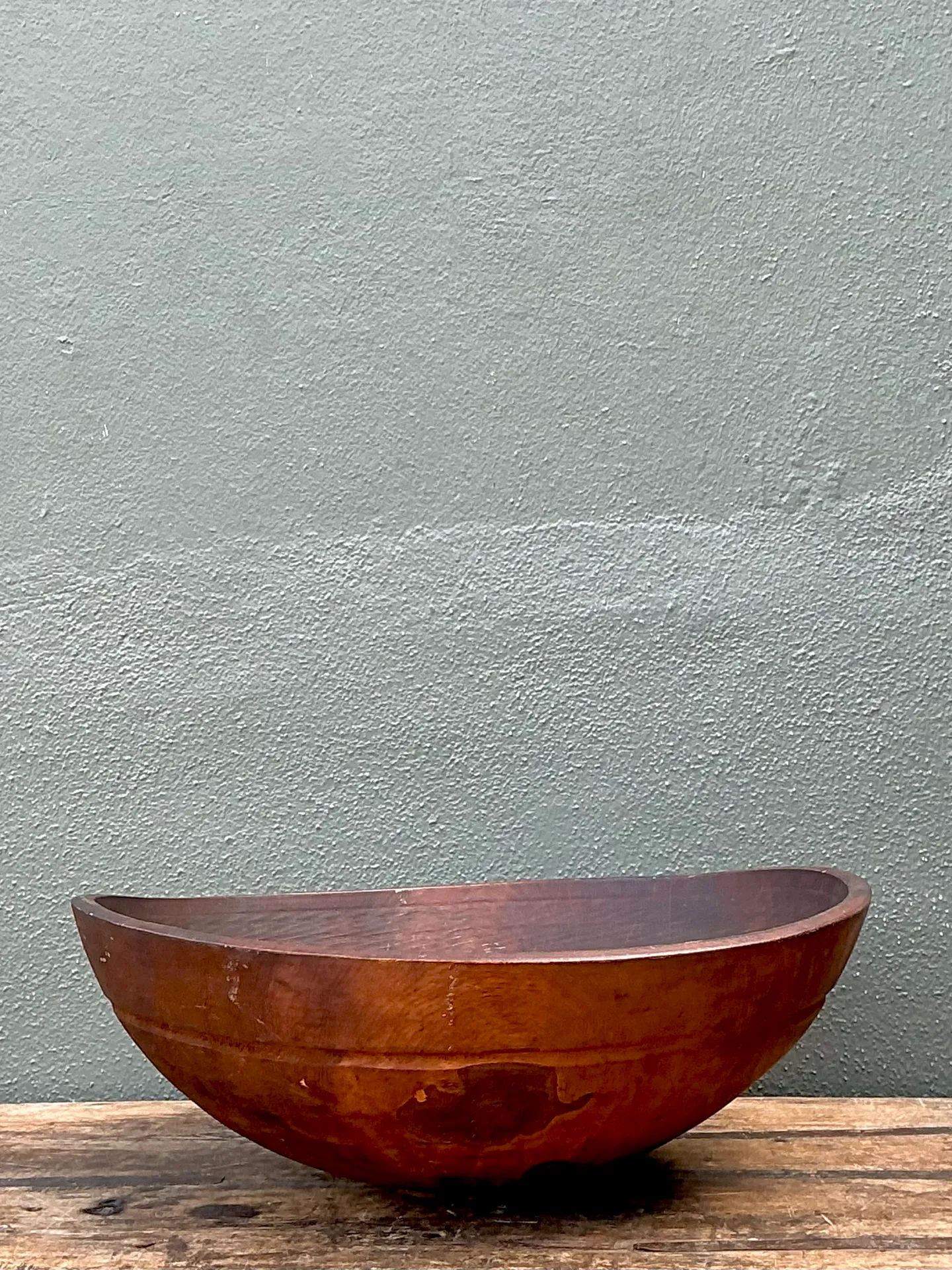 Vintage Monumental Carved Wood Salad Bowl — additional photo 1