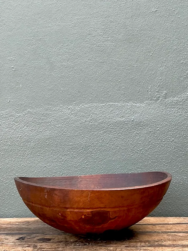 Vintage Monumental Carved Wood Salad Bowl — additional photo 1