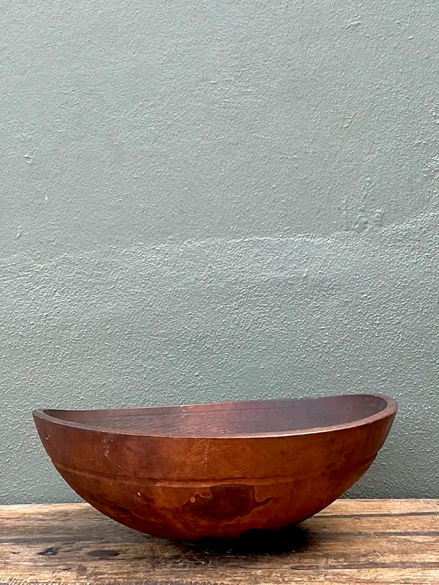 Vintage Monumental Carved Wood Salad Bowl — additional photo 5