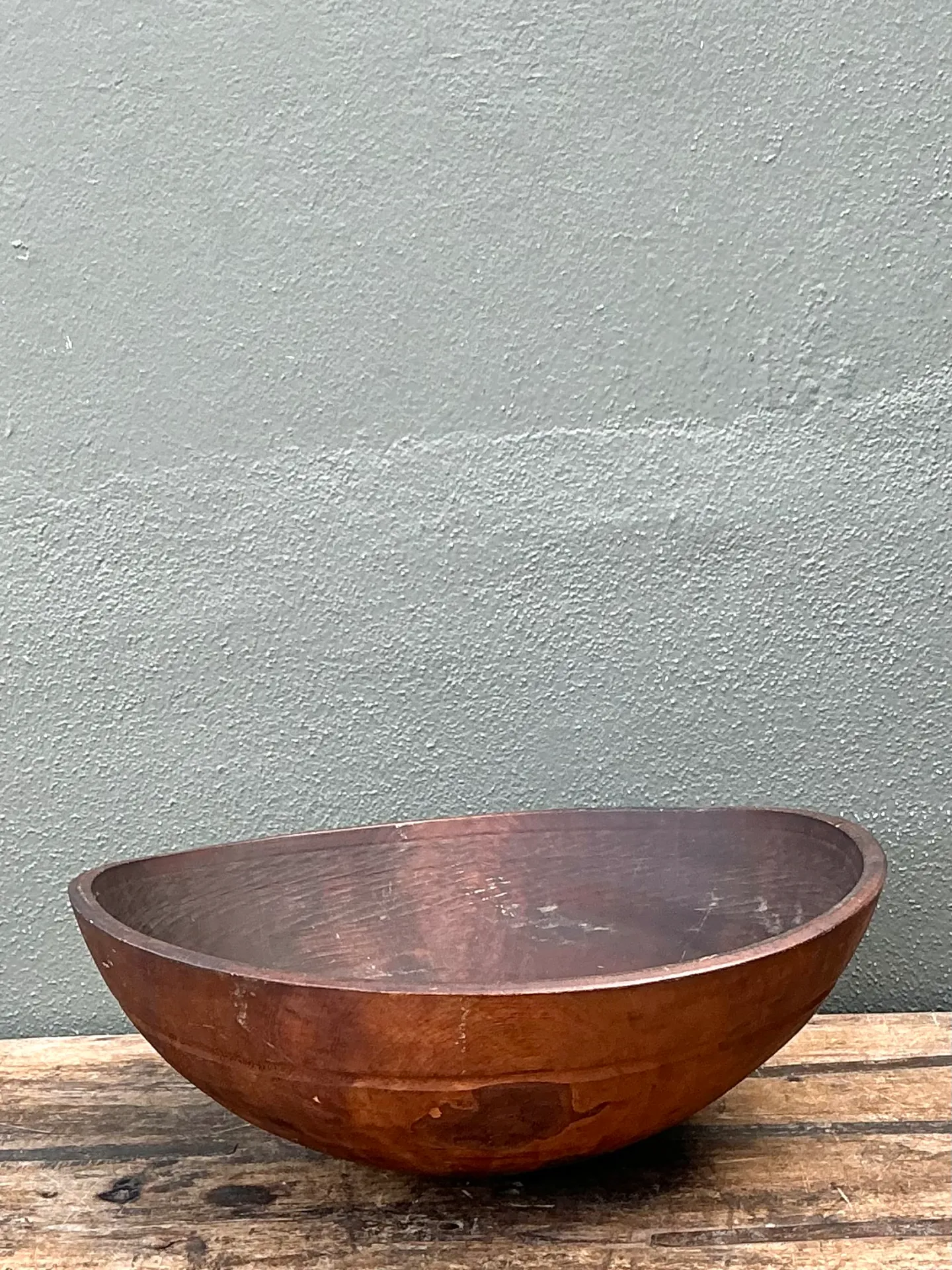 Vintage Monumental Carved Wood Salad Bowl — additional photo 8