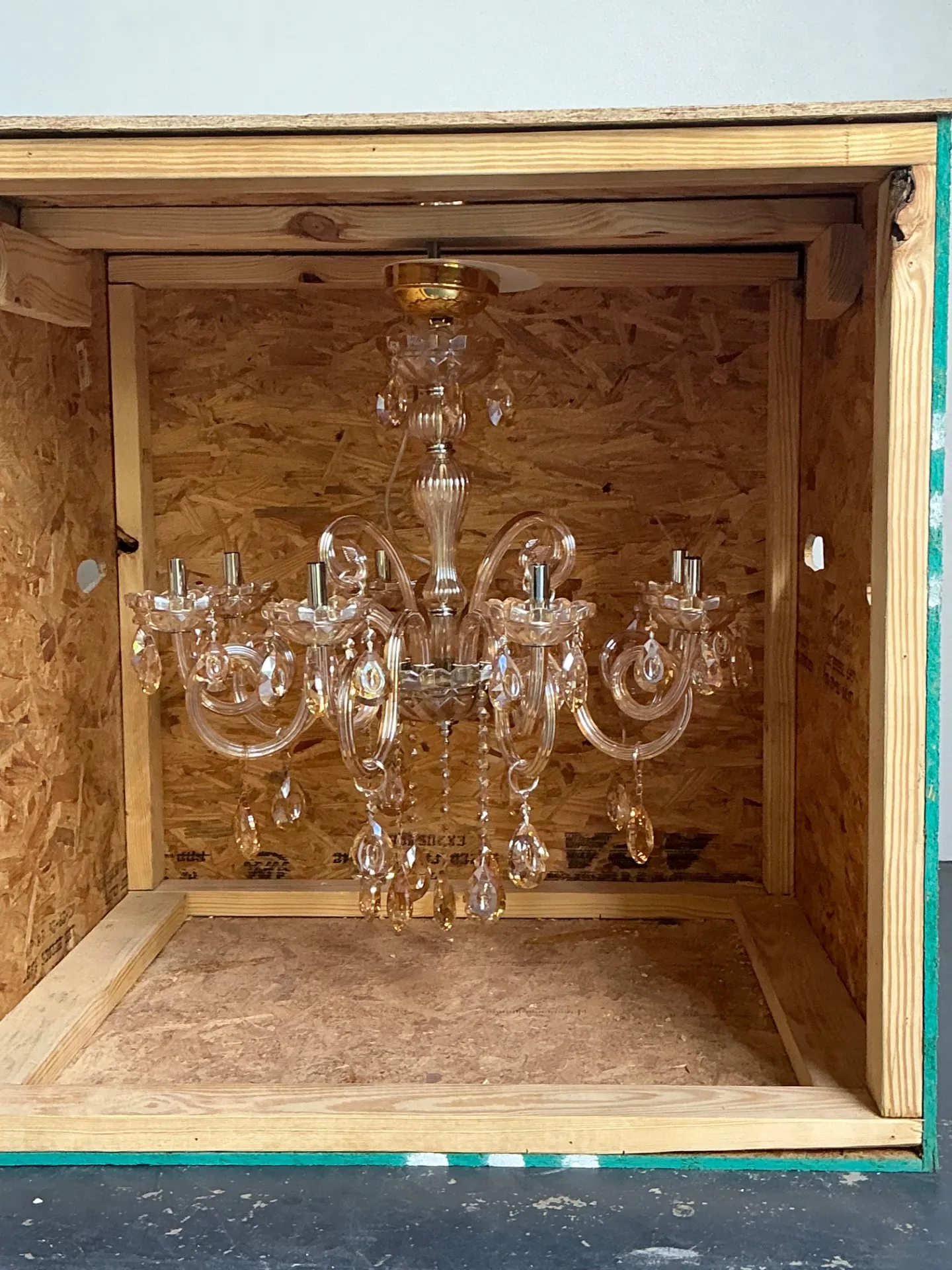 Vintage Blown Glass Chandelier — additional photo 4