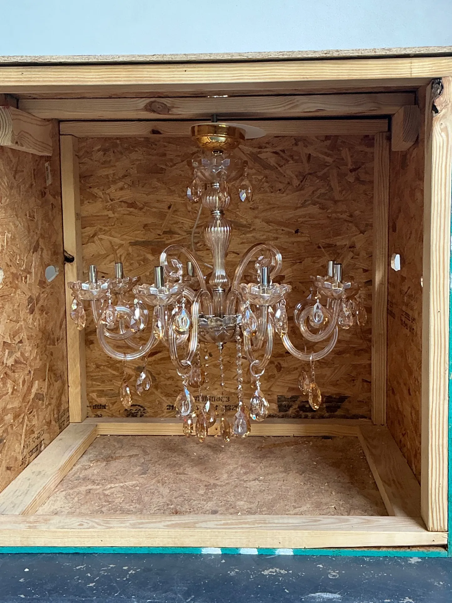 Vintage Blown Glass Chandelier — additional photo 3