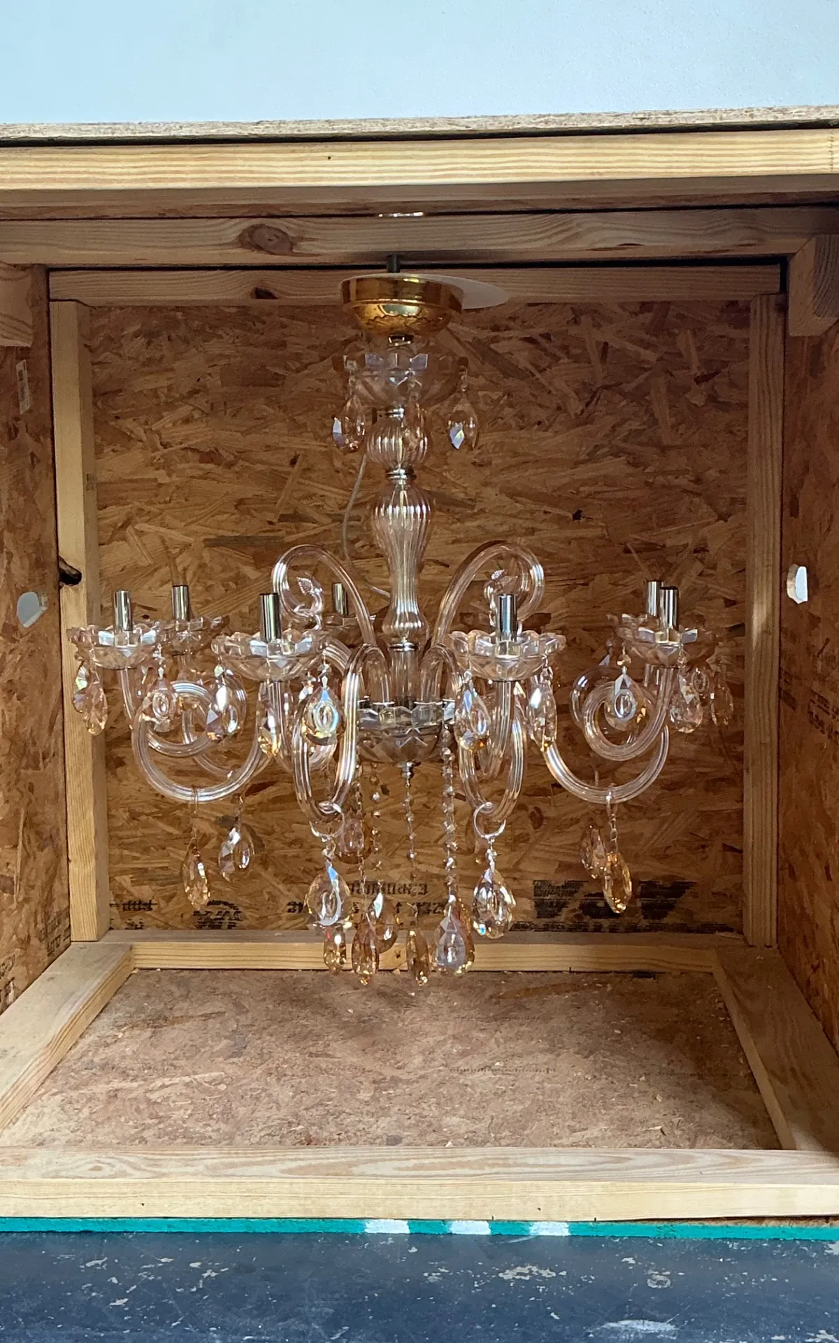 Vintage Blown Glass Chandelier — additional photo 3