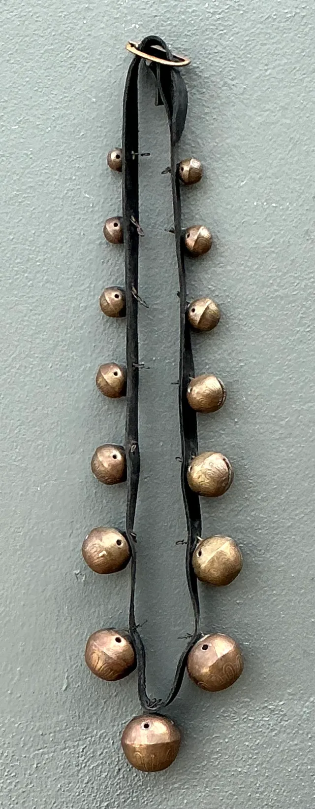 Vintage Brass Sleigh Bells on Leather Strap — additional photo 8