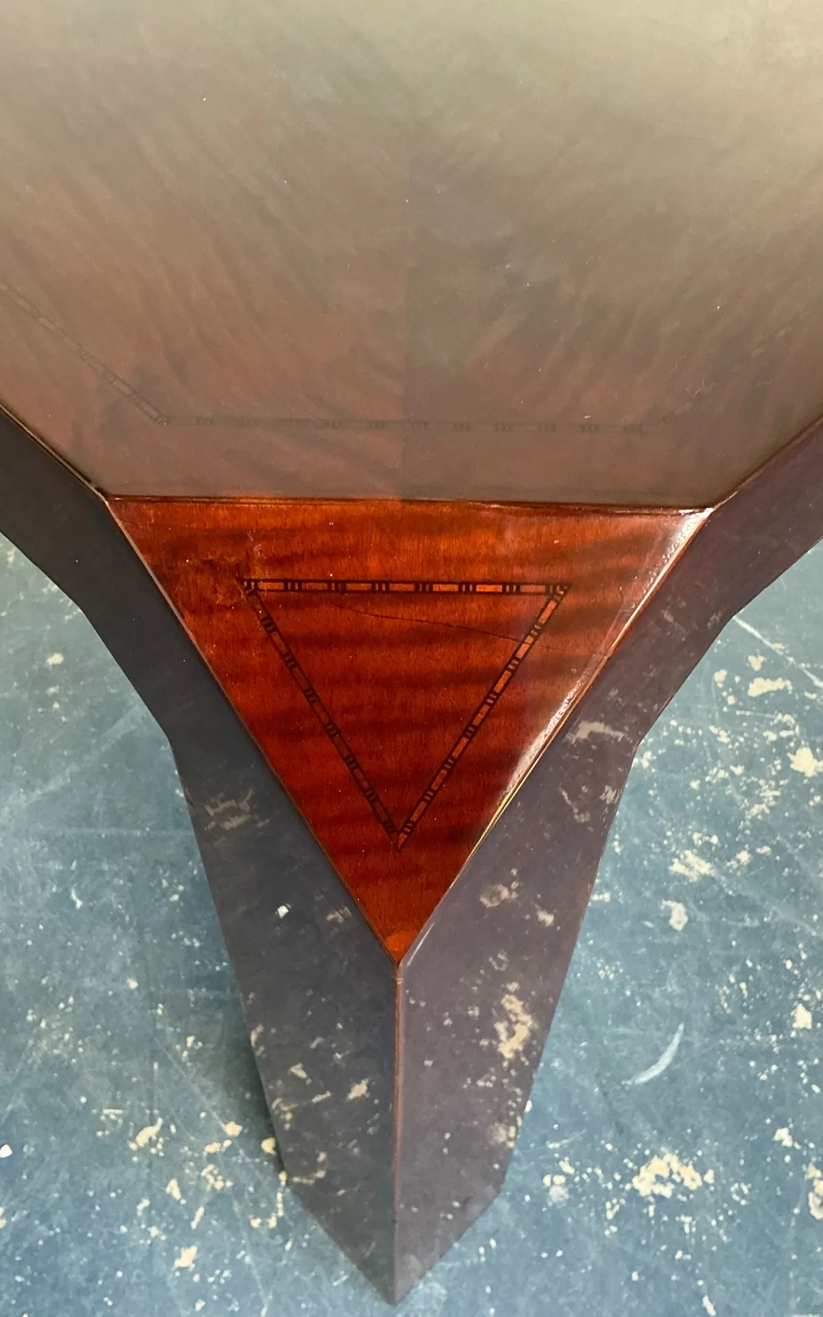 Vintage Lacquered Inlay Game Table