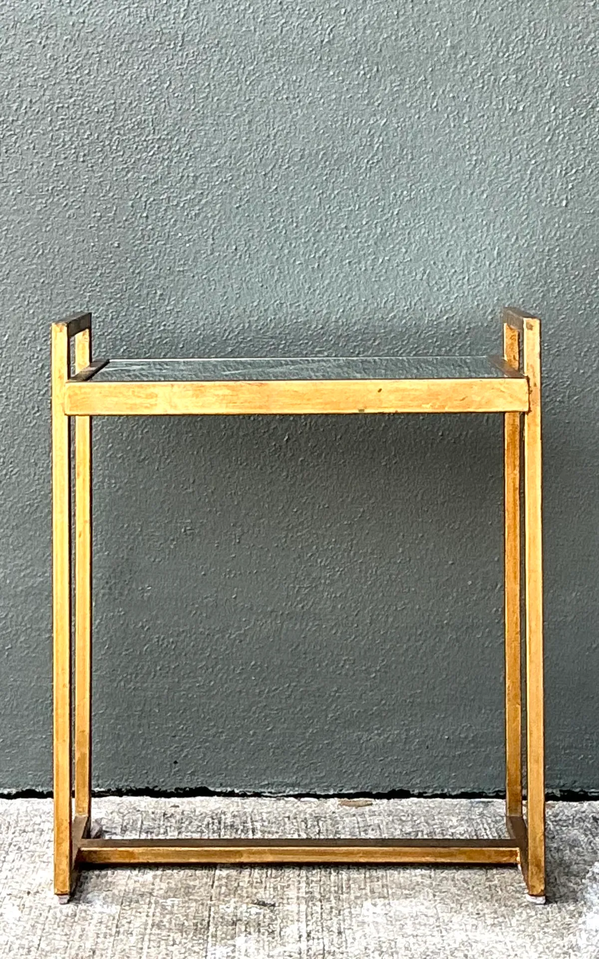 Vintage Metal and Mirrored Glass Side Table — additional photo 6