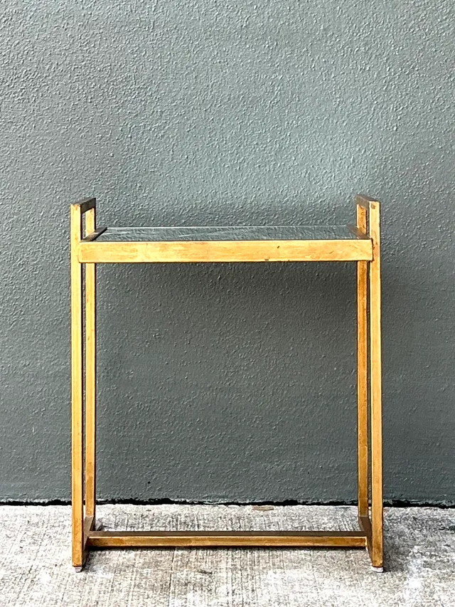 Vintage Metal and Mirrored Glass Side Table — additional photo 6