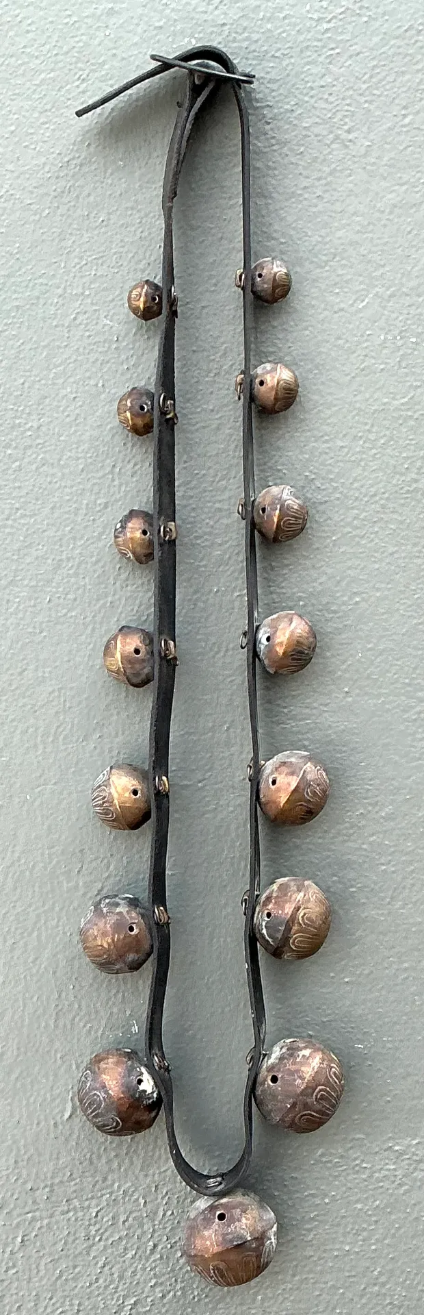 Vintage Brass Sleigh Bells on Leather Strap — additional photo 6