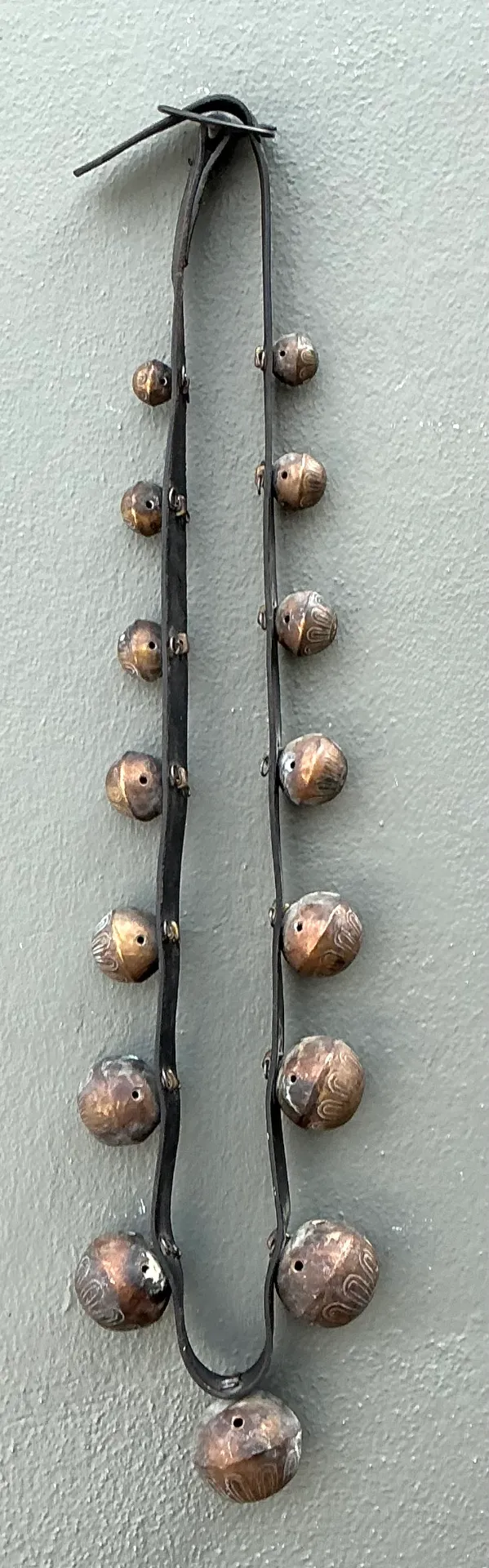 Vintage Brass Sleigh Bells on Leather Strap — additional photo 8