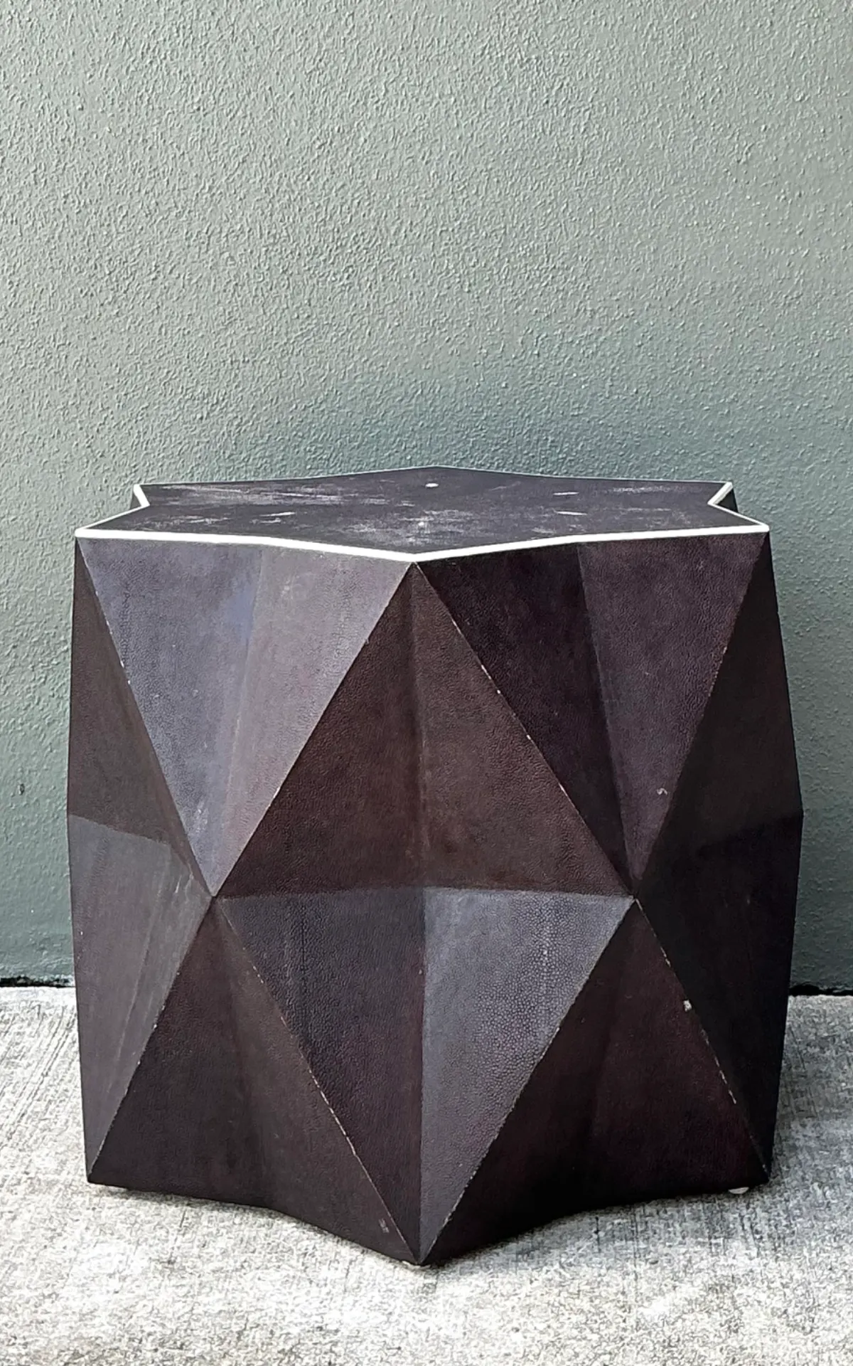 Vintage Faceted Shagreen Accent Table — additional photo 5