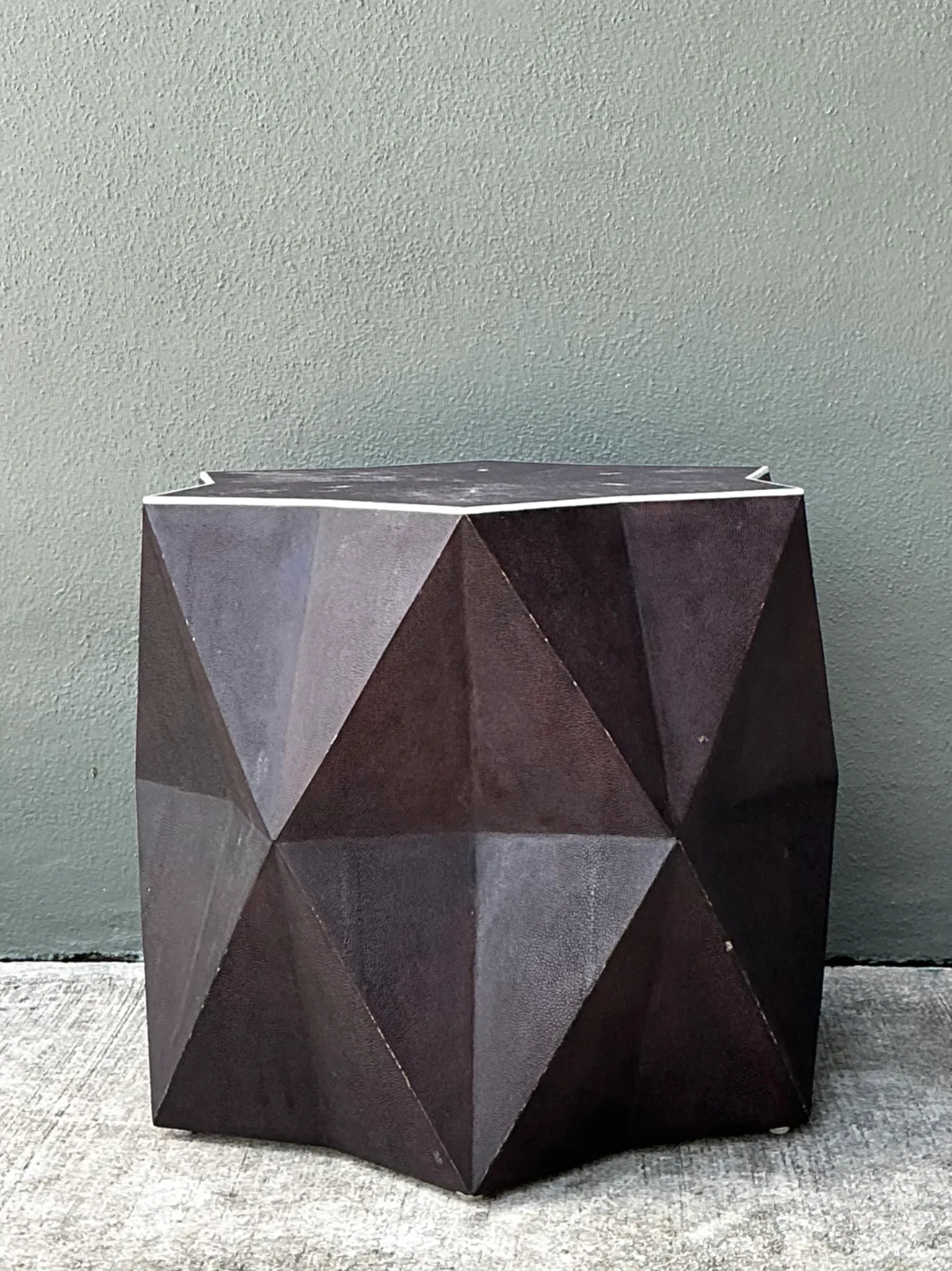 Vintage Faceted Shagreen Accent Table — additional photo 7