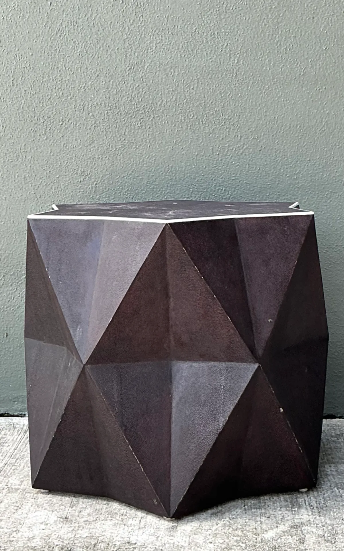 Vintage Faceted Shagreen Accent Table — additional photo 7