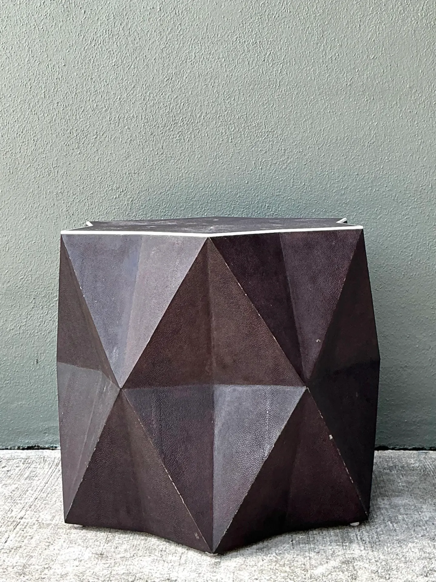 Vintage Faceted Shagreen Accent Table — additional photo 2