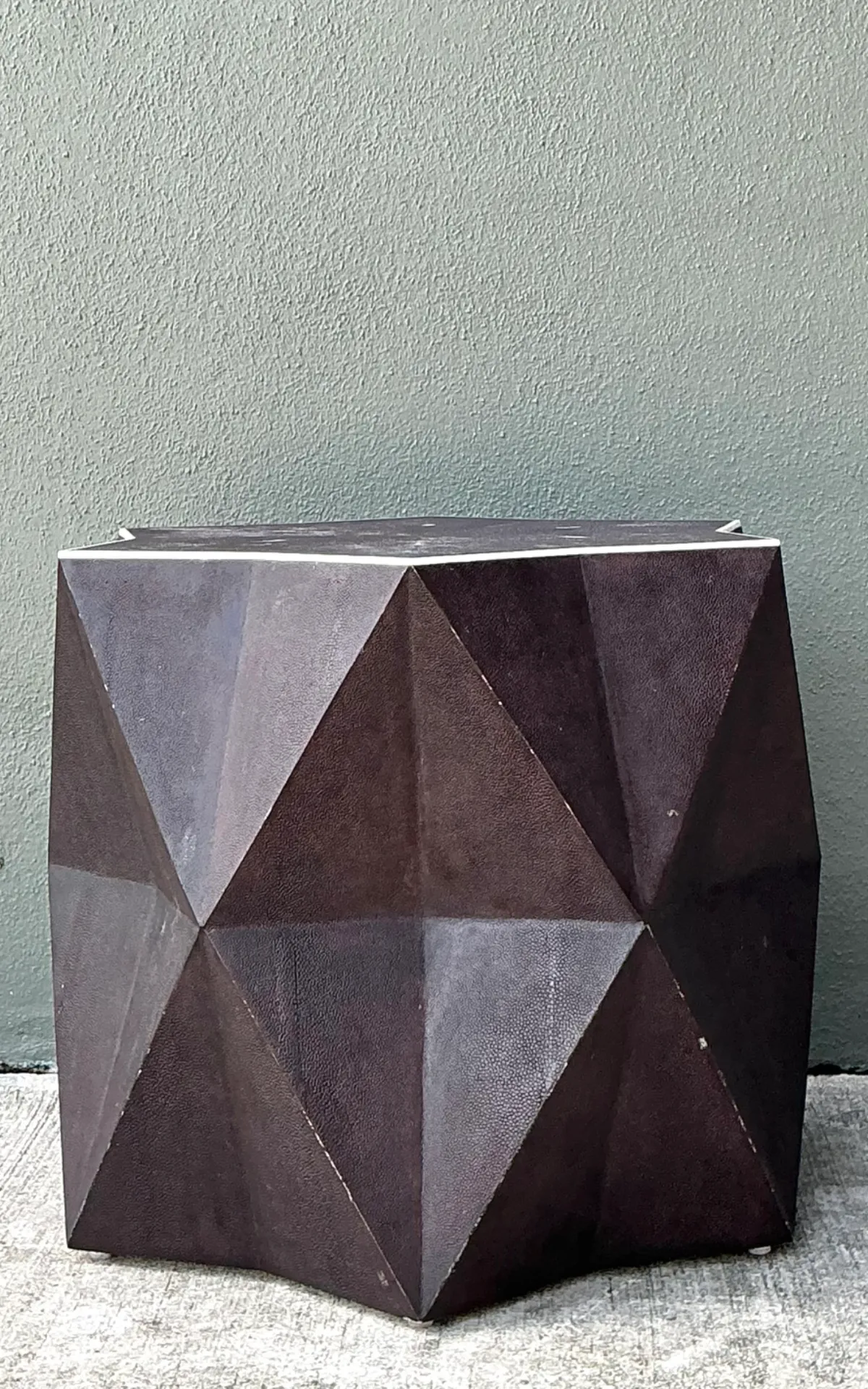 Vintage Faceted Shagreen Accent Table — additional photo 2