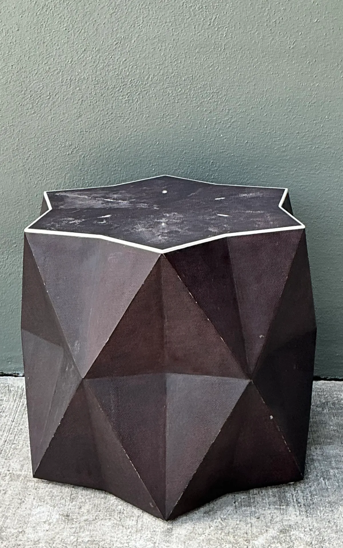 Vintage Faceted Shagreen Accent Table — additional photo 4