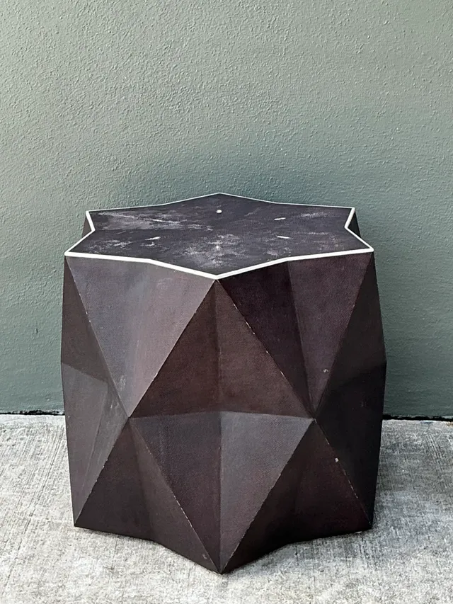Vintage Faceted Shagreen Accent Table — additional photo 4
