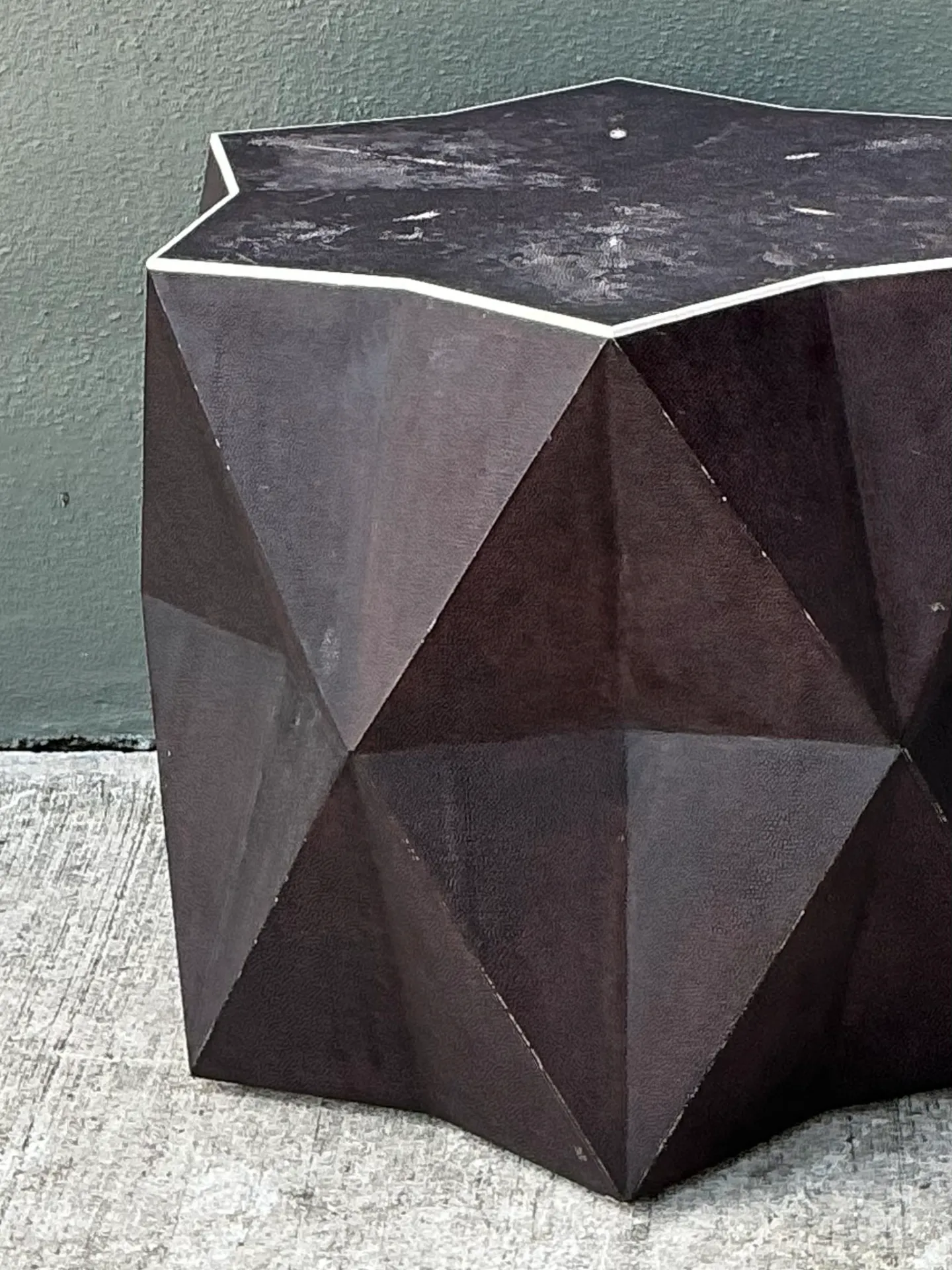 Vintage Faceted Shagreen Accent Table — additional photo 6