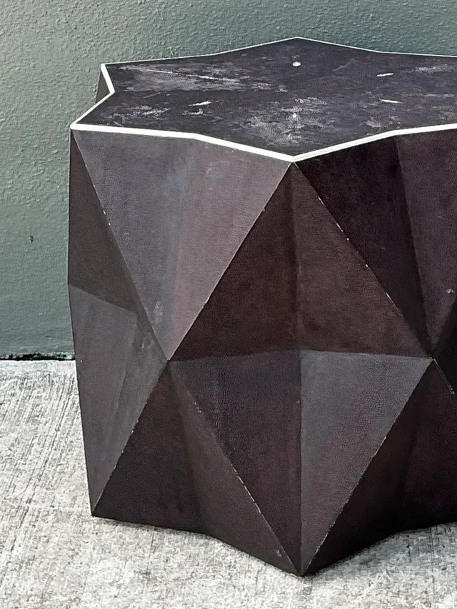 Vintage Faceted Shagreen Accent Table — additional photo 6