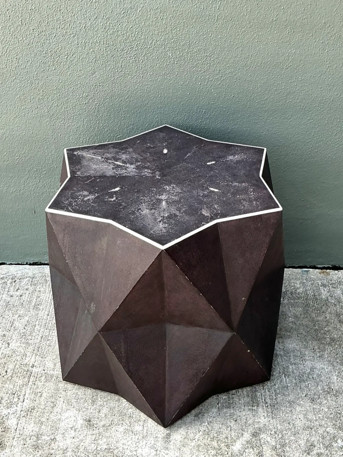 Vintage Faceted Shagreen Accent Table — additional photo 8