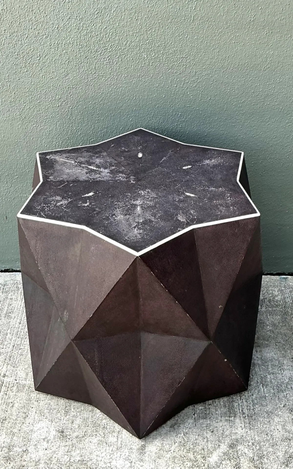 Vintage Faceted Shagreen Accent Table — additional photo 8