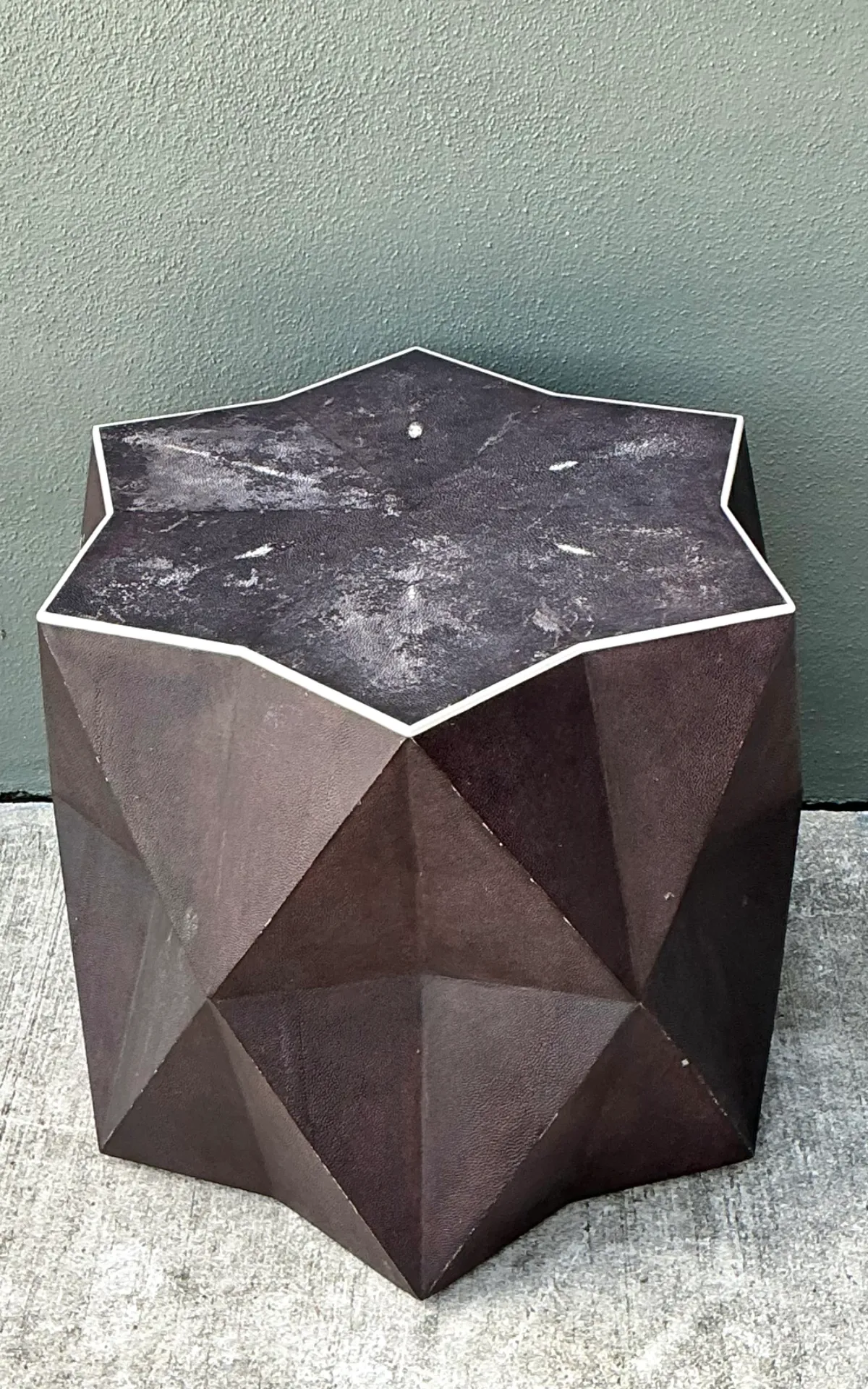 Vintage Faceted Shagreen Accent Table — additional photo 3