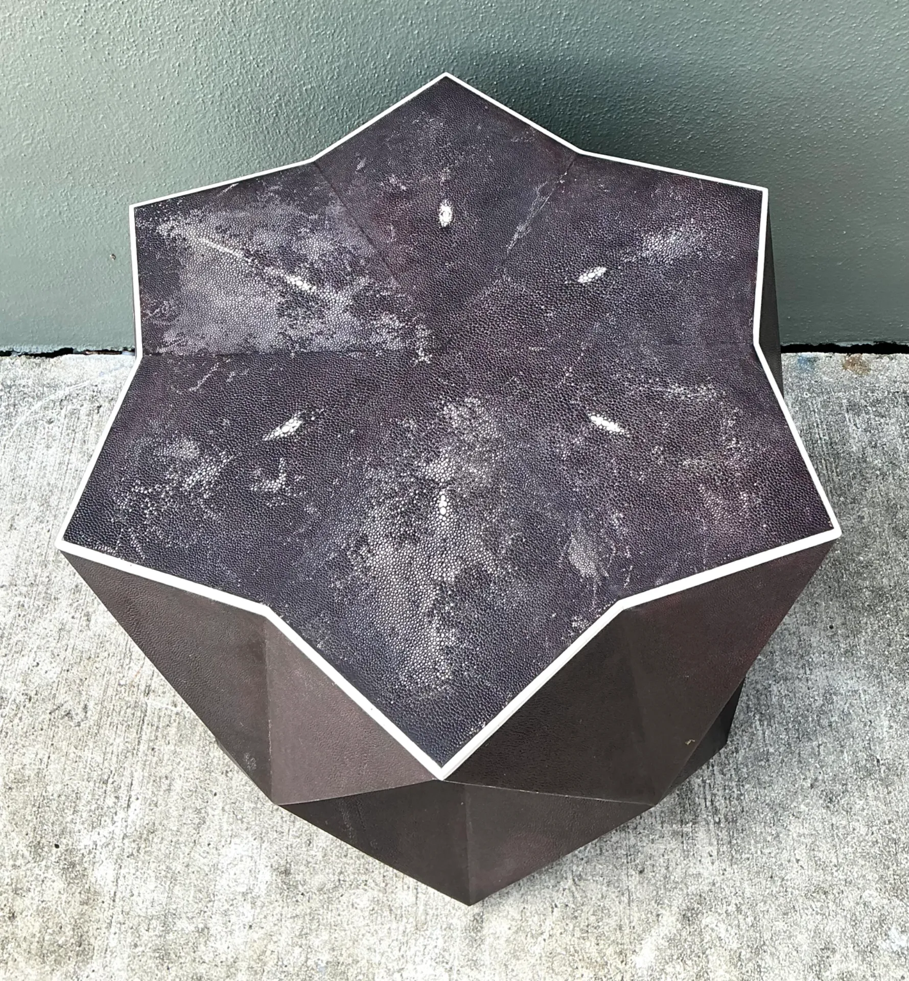 Vintage Faceted Shagreen Accent Table — additional photo 1
