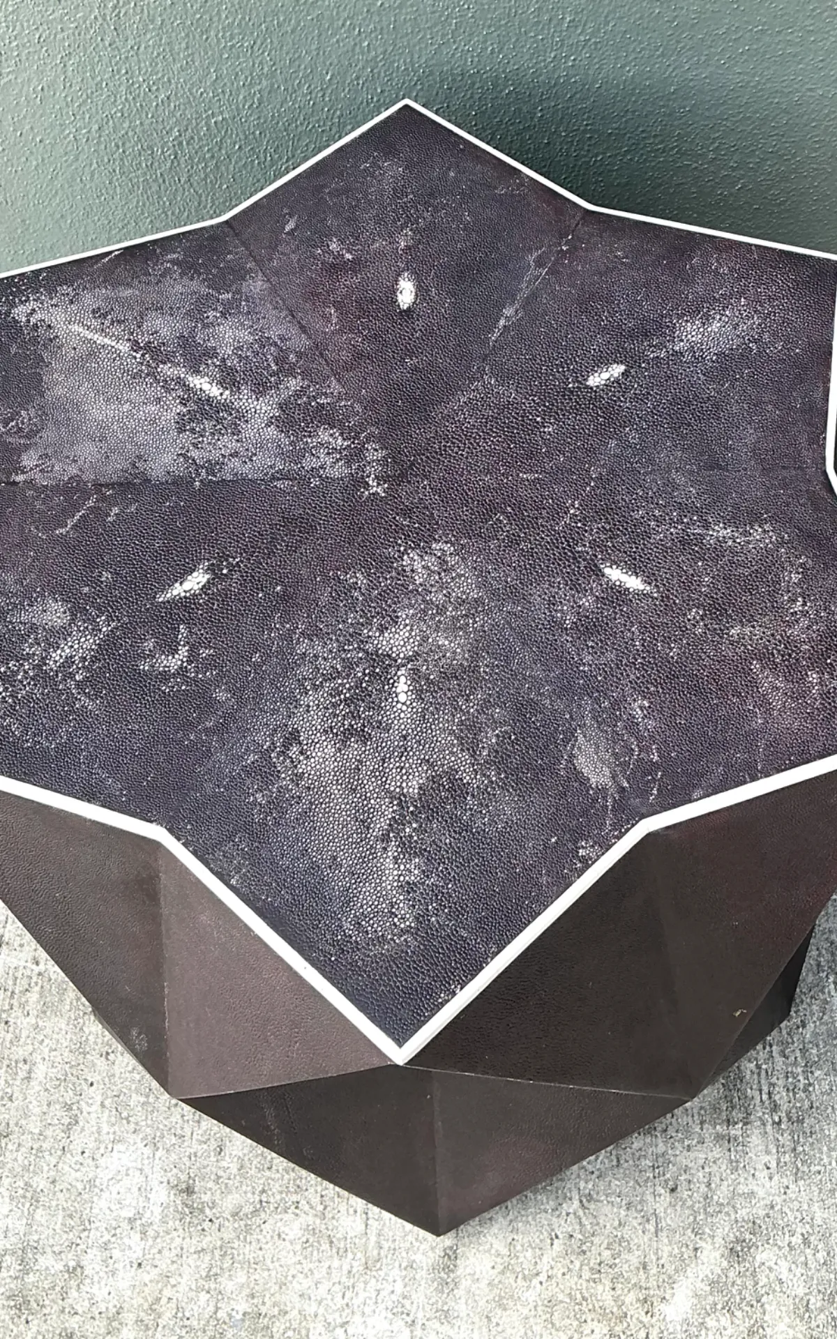 Vintage Faceted Shagreen Accent Table