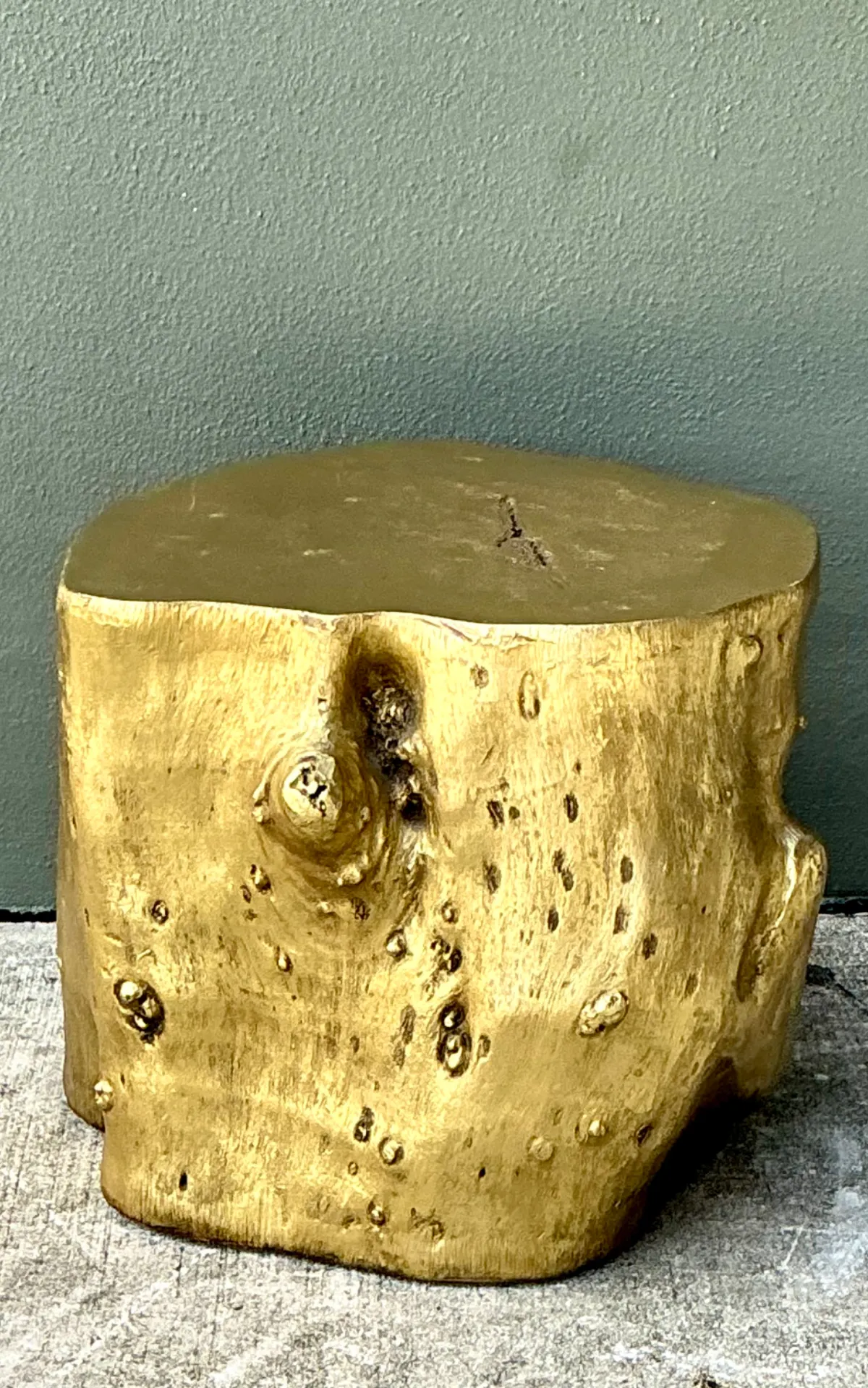Vintage Gold Tree Trunk Side Table — additional photo 6