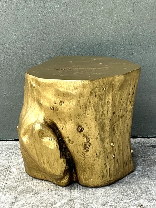 Vintage Gold Tree Trunk Side Table — additional photo 8