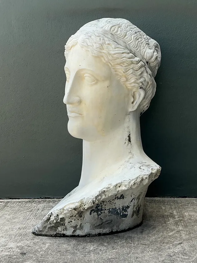 Vintage Monumental Fiberglass Roman Goddess Head Sculpture — additional photo 5