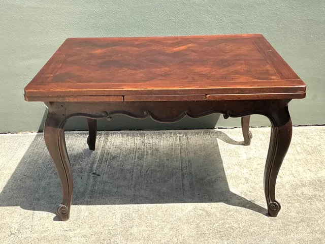 Vintage Herringbone Extendable Dining Table — additional photo 6