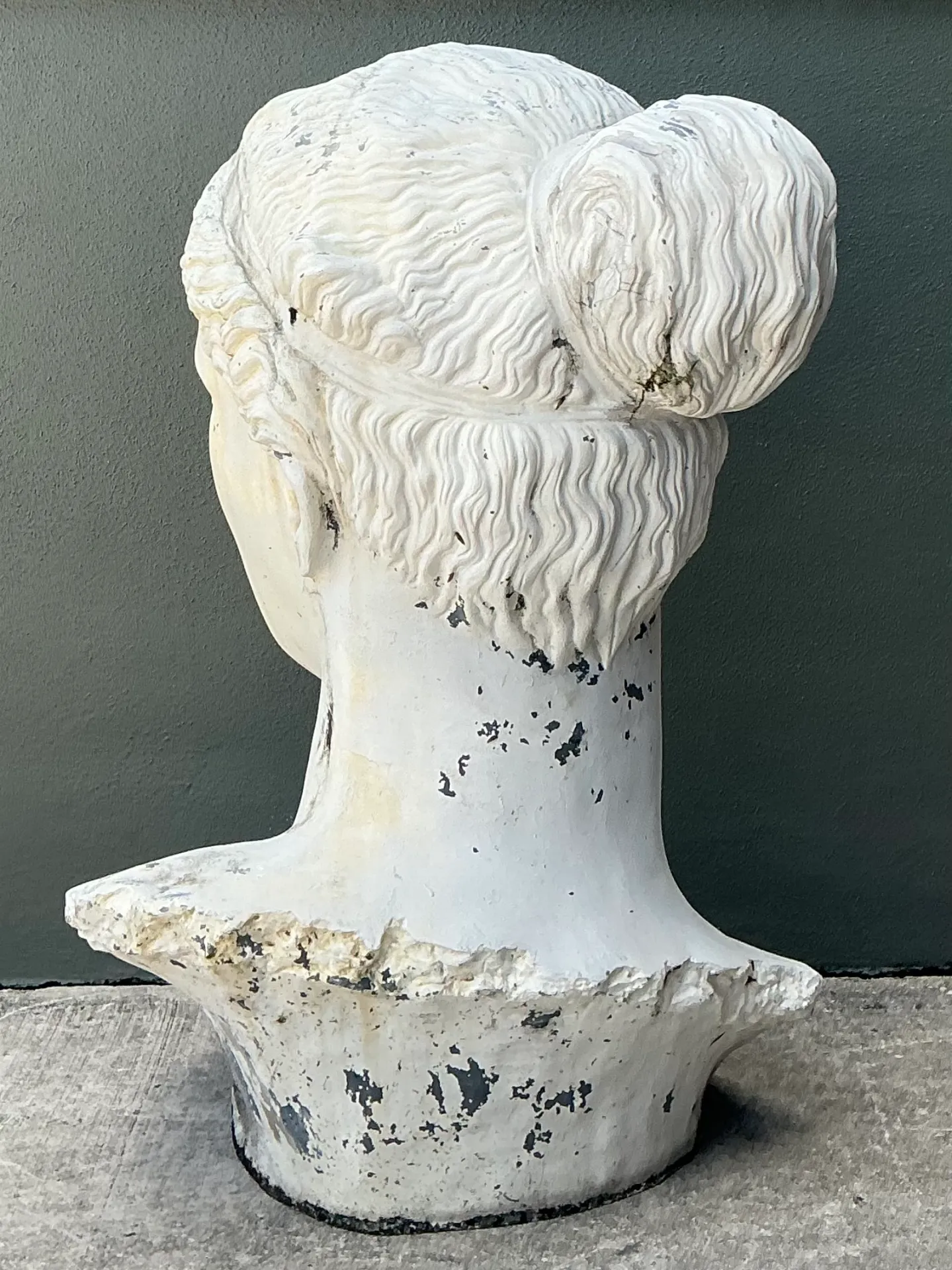 Vintage Monumental Fiberglass Roman Goddess Head Sculpture — additional photo 4
