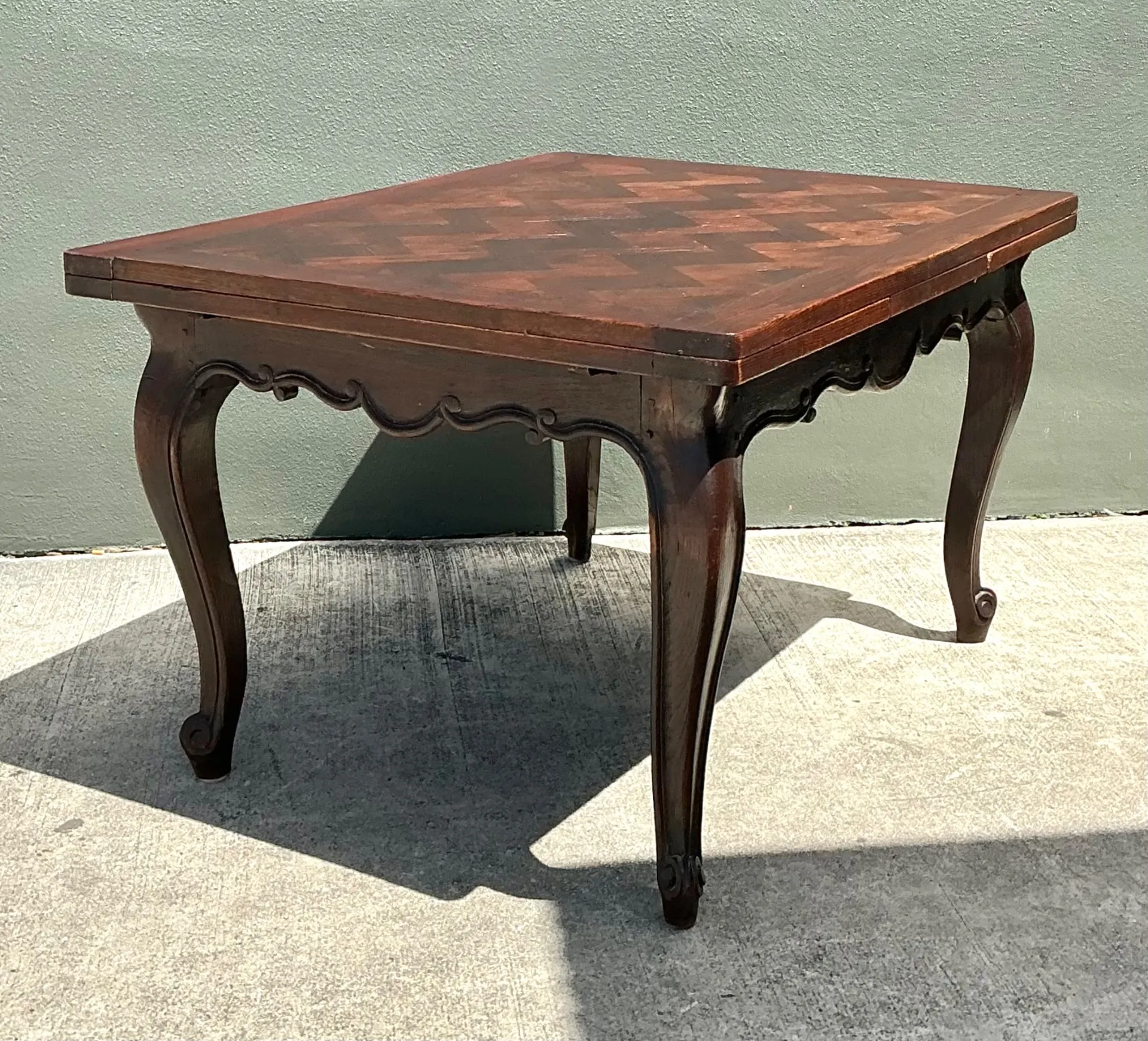 Vintage Herringbone Extendable Dining Table — additional photo 4
