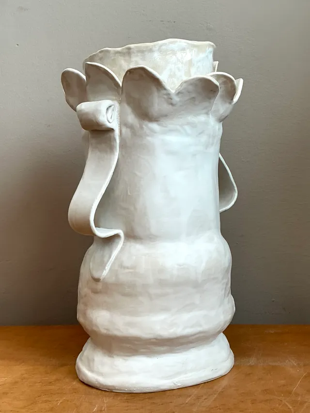 Vintage Biomorphic Sculptural Ceramic Vase With Handles — additional photo 4